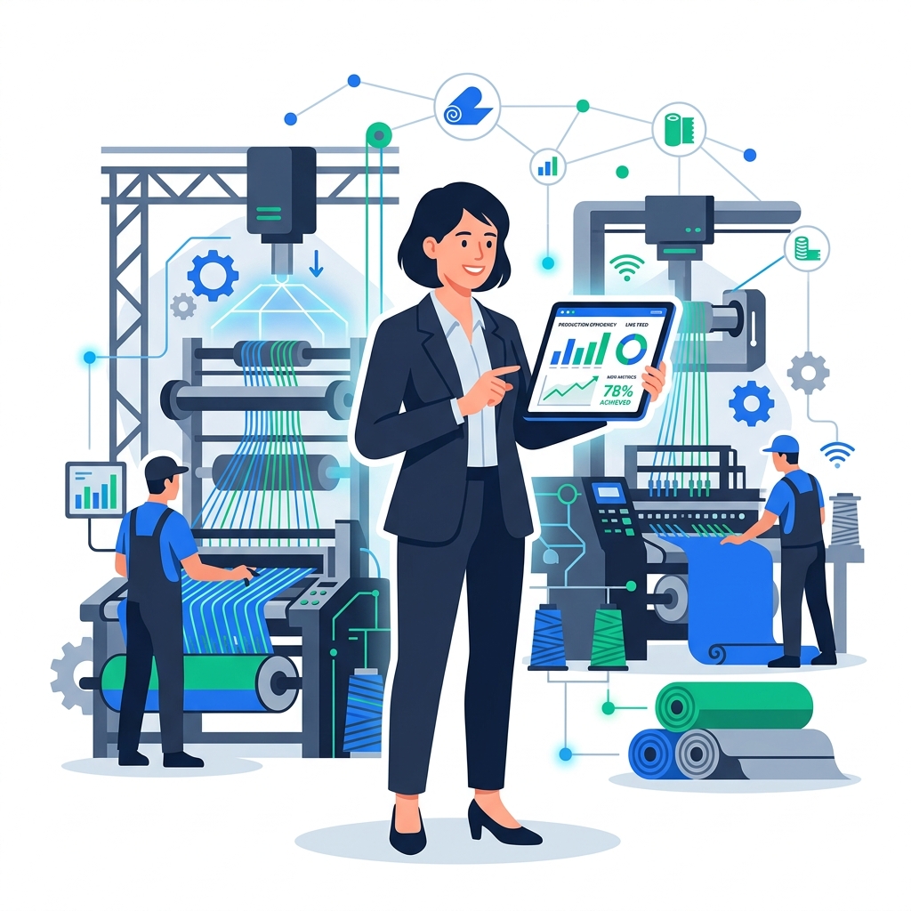 Texora Factory Management Illustration